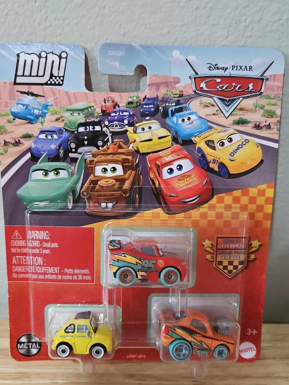 Disney Pixar Cars Mini Racers Race to Celebrate 3-Pack NIP Mattel